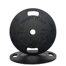 45 LBs Machined Cast Iron Weight Plate Pair