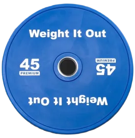 45 Pound Bumper Weight Plate Pair. (Thinnest Bumper Plate Ever!) "Preorder"
