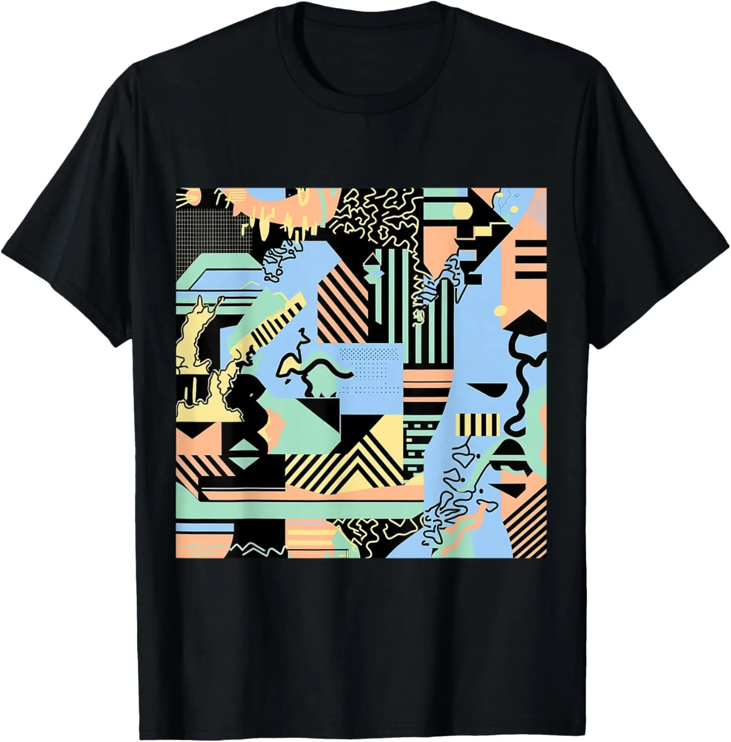 Abstract Colorful Geometric Graphic Pattern Design T-Shirt