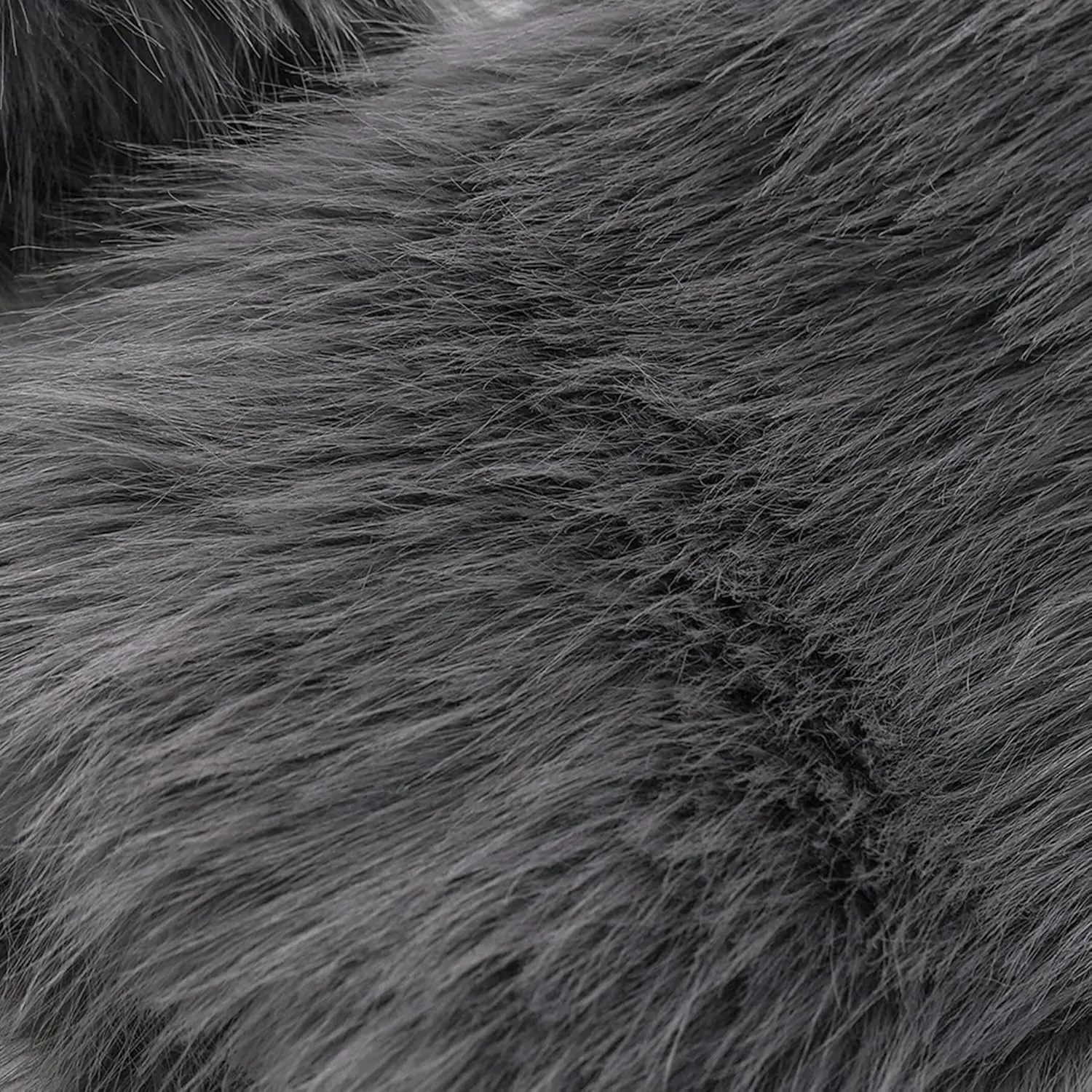 Amazhiyu Women's Faux Fur Cropped Coat Long Sleeve Open Front Winter Jacket