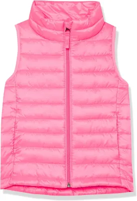 Amazon Essentials Girls and Toddlers' Lightweight Water-Resistant Packable Puffer Vest