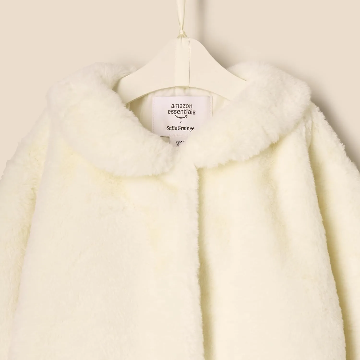 Amazon Essentials x Sofia Grainge Toddlers and Baby Girls' Faux Fur Jacket