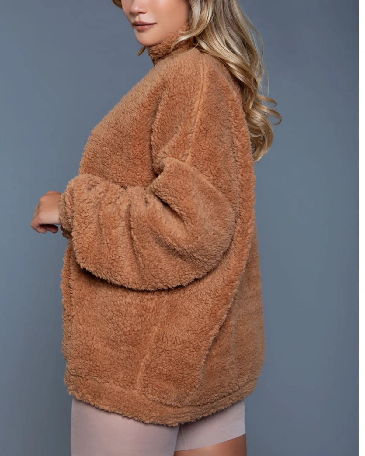 Be Wicked Womens Daphne Borg Jacket - Style 2067 | Cozy Faux Fur Winter Outerwear