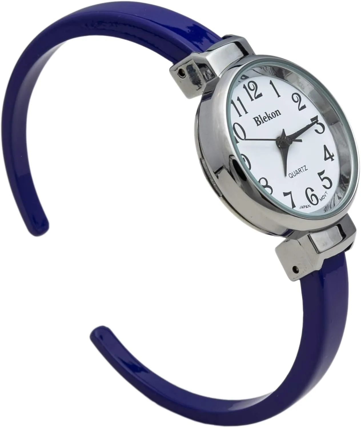 Blekon Collections Quartz Womens 26mm Delicate Metal Cuff Bangle Watch