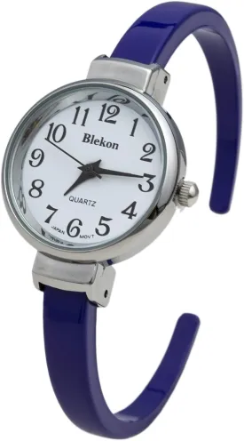 Blekon Collections Quartz Womens 26mm Delicate Metal Cuff Bangle Watch