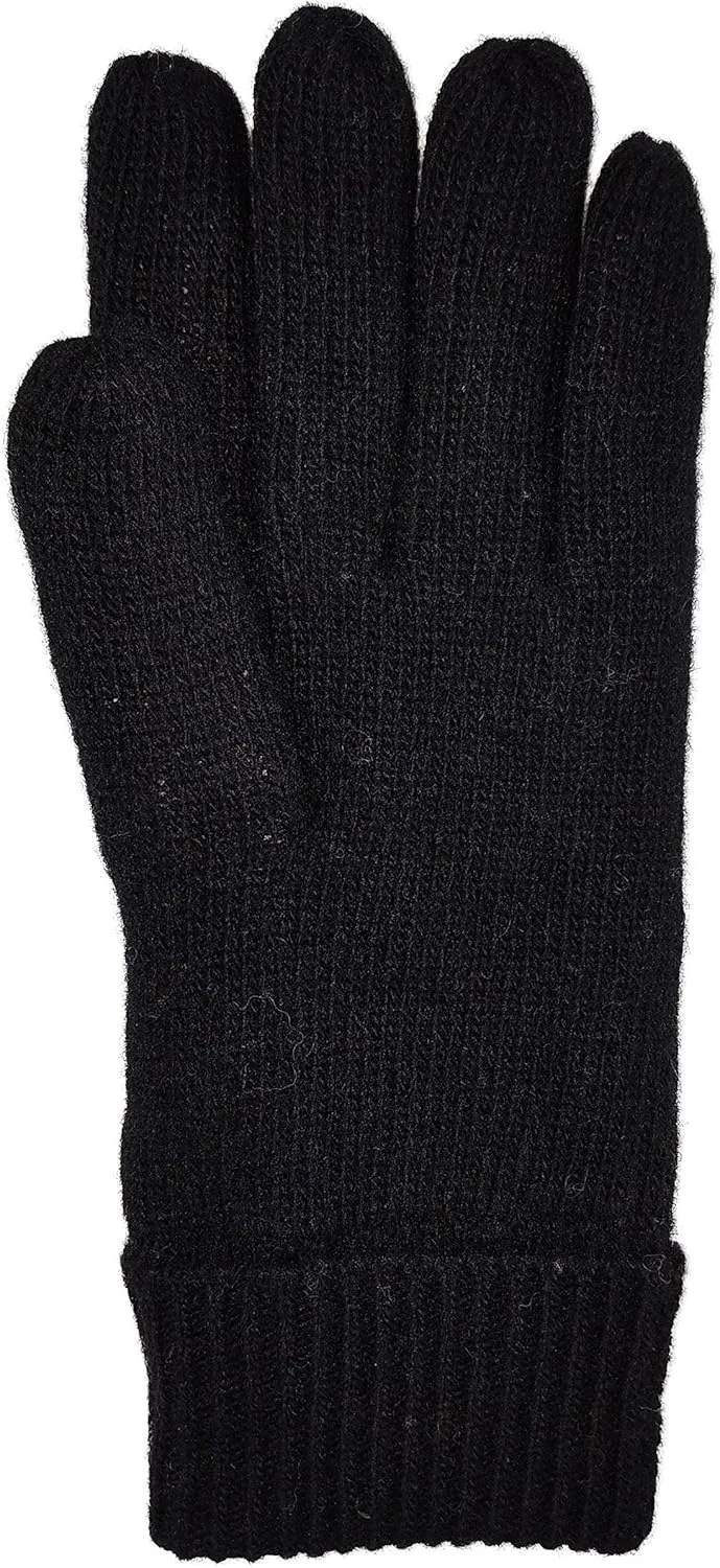 BRUCERIVER Men's Pure Wool Knitted Gloves with Thinsulate Lining