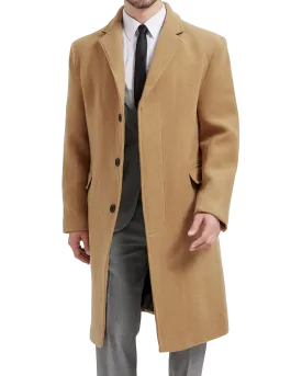 Camel Wool Cashmere Bond Overcoat Black Lining