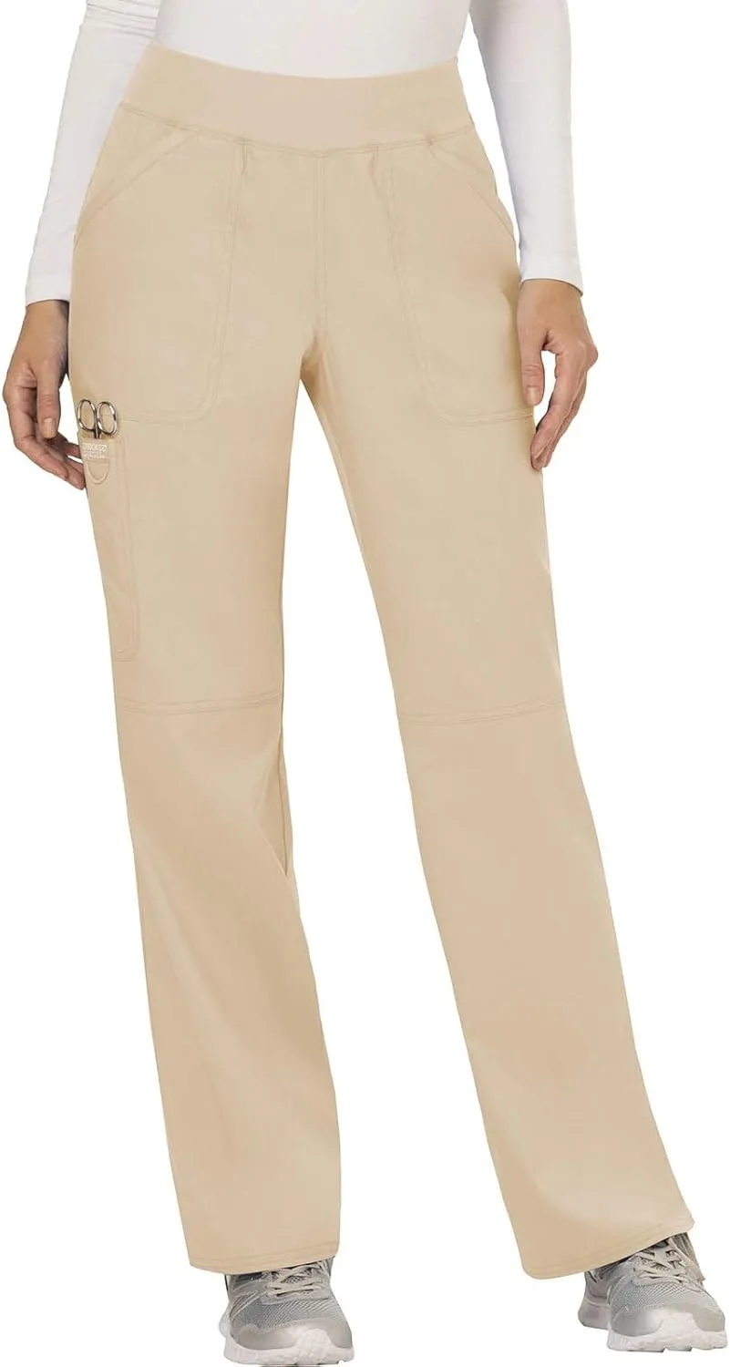 Cherokee Women Scrub Pant with Straight Leg Pull-on Pant Medical Bottom with 4 Pocket & 2-Way Stretch Fabric - WW110