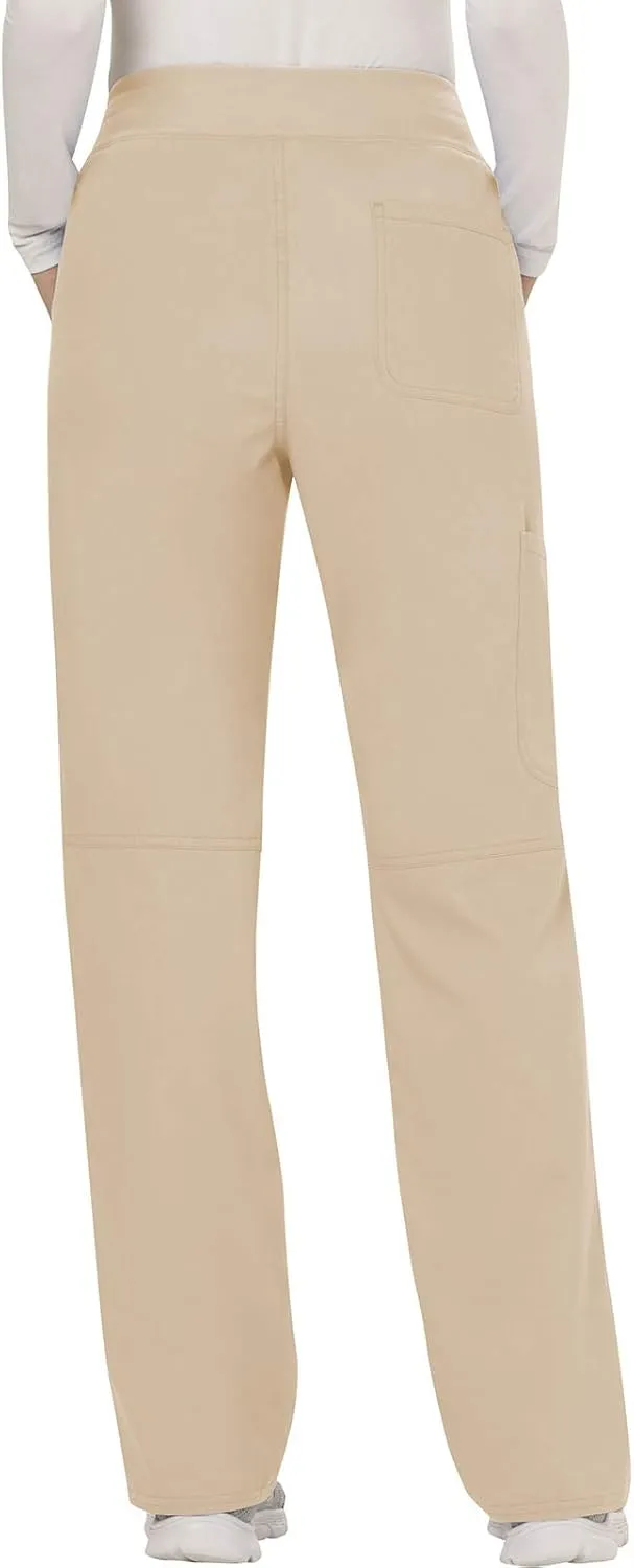 Cherokee Women Scrub Pant with Straight Leg Pull-on Pant Medical Bottom with 4 Pocket & 2-Way Stretch Fabric - WW110