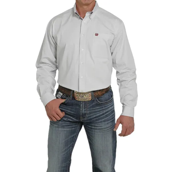 Cinch Men's Light Blue Pinstripe Button Up