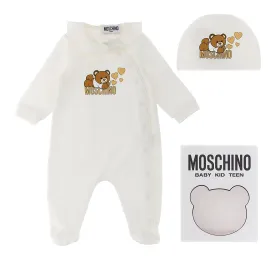 Cloud Baby Long Sleeve Ruggled Footie   Hat Gift Set