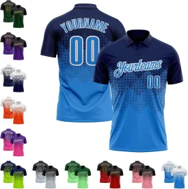 Custom Gradient Golf Polo Shirts Short Sleeve Bowling Dart Tennis Jersey Top Design Men Women Youth Work Business Tee