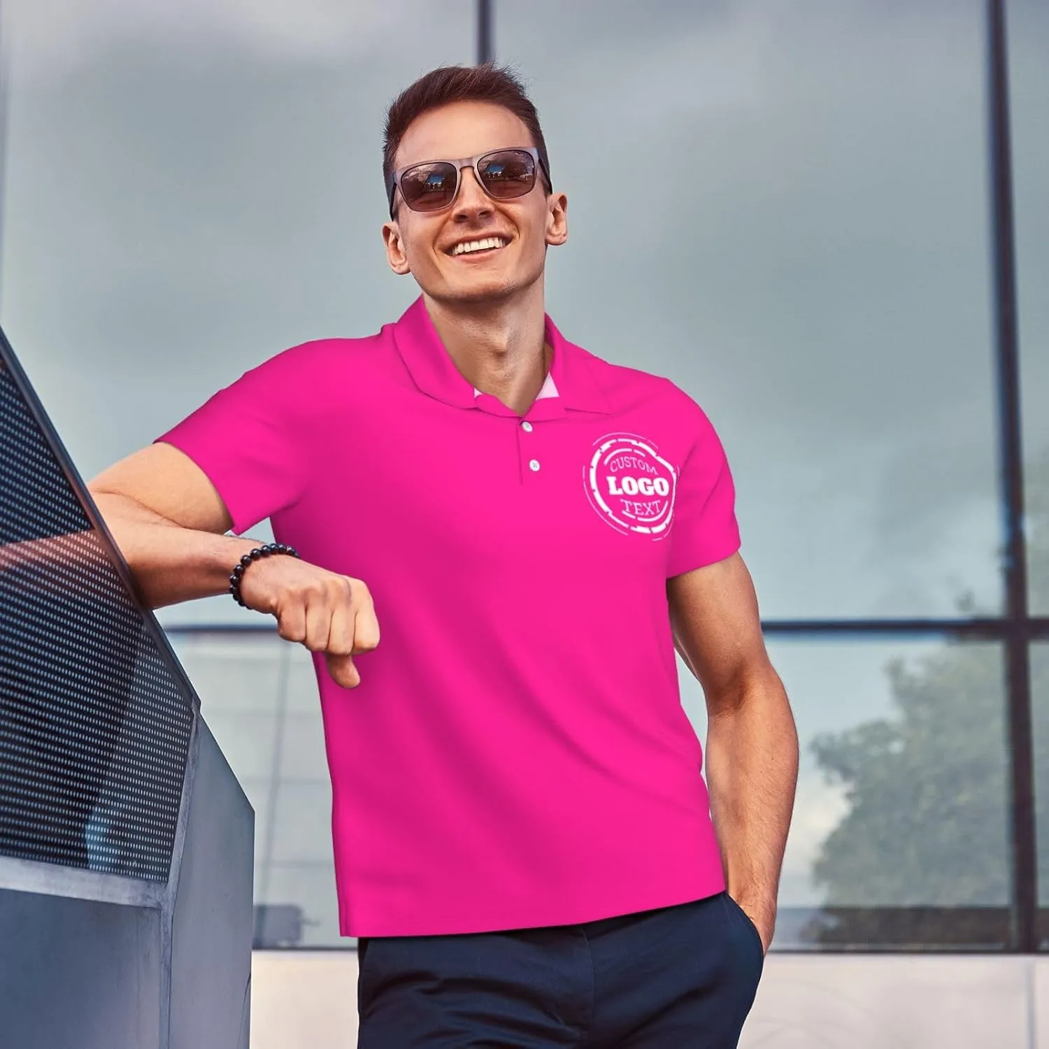 Custom Polo Shirts for Men Women Customized Design Your Own Text Logo Photo Name Dry Fit Golf Shirt