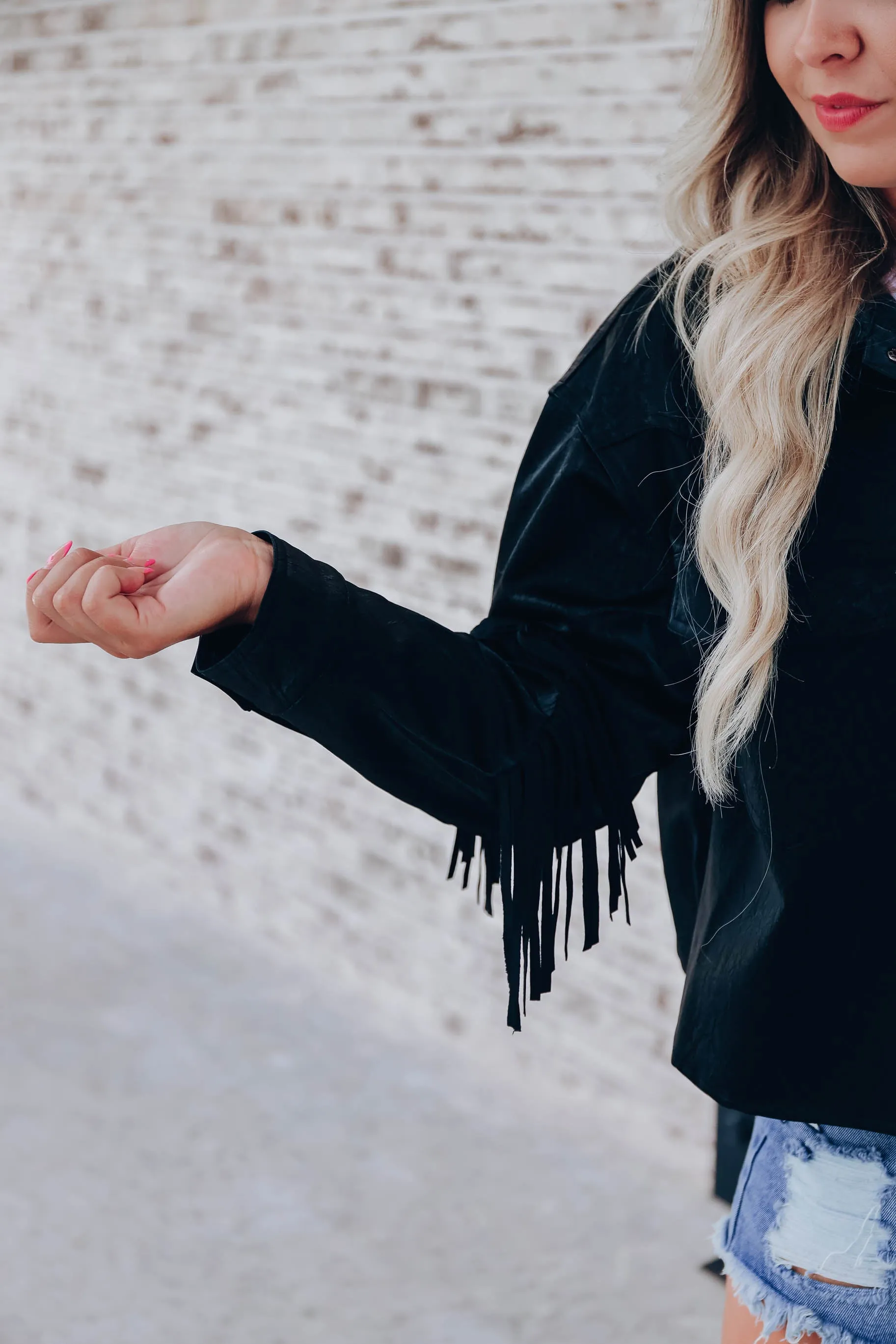Dakota Suede Faux Leather Jacket