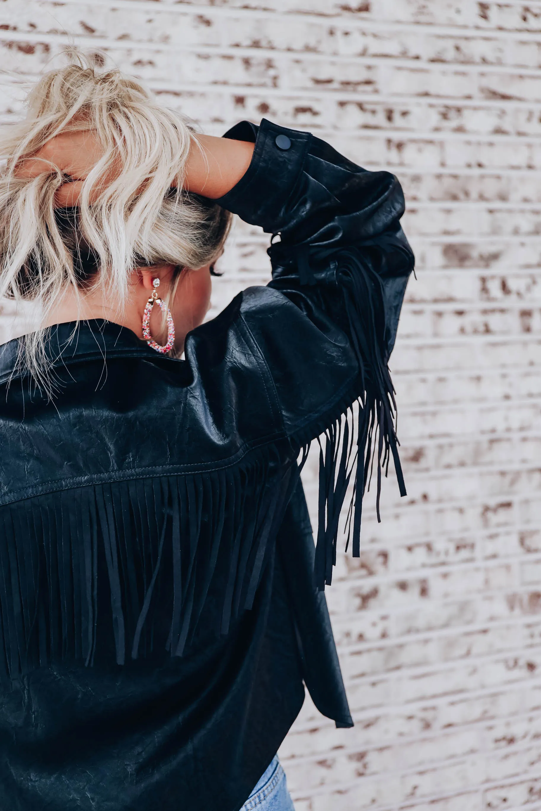 Dakota Suede Faux Leather Jacket