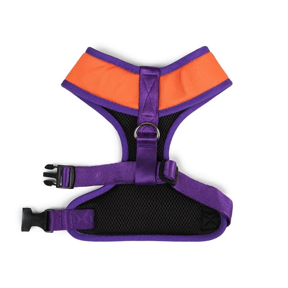 Dear Pet Double Trouble Orange & Purple Harness for Dogs