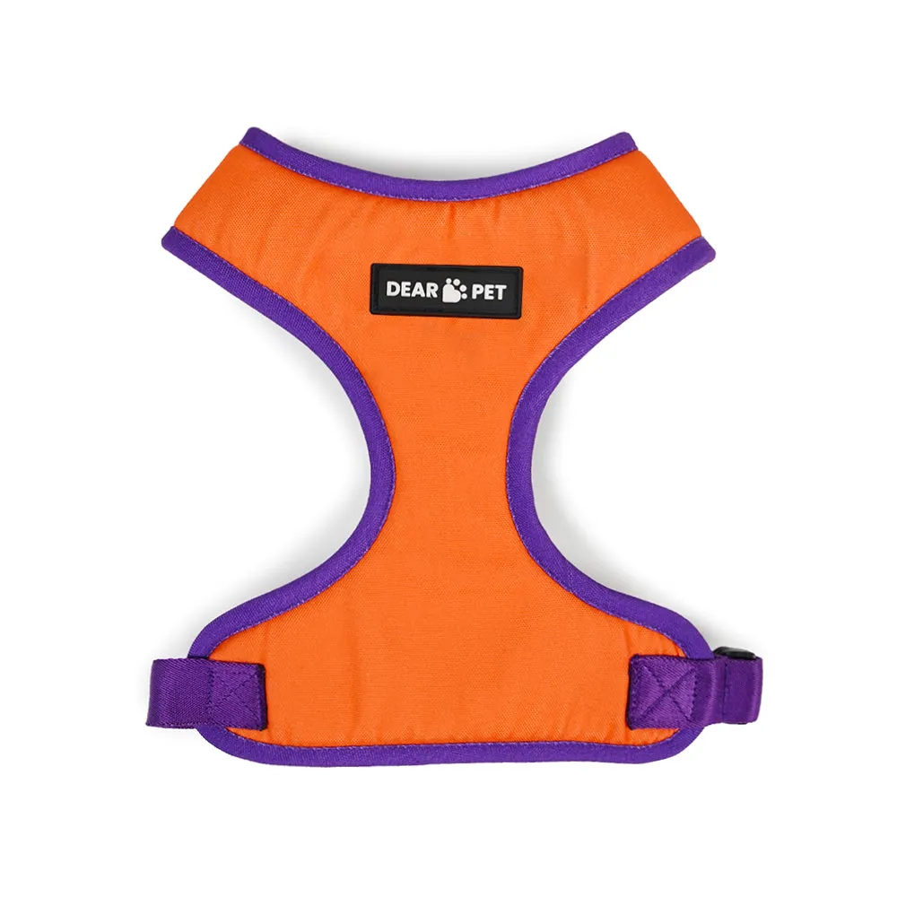 Dear Pet Double Trouble Orange & Purple Harness for Dogs