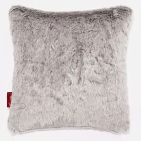 Decorative Cushion Cover 47 x 47cm - Fluffy Faux Fur Rabbit Light Grey