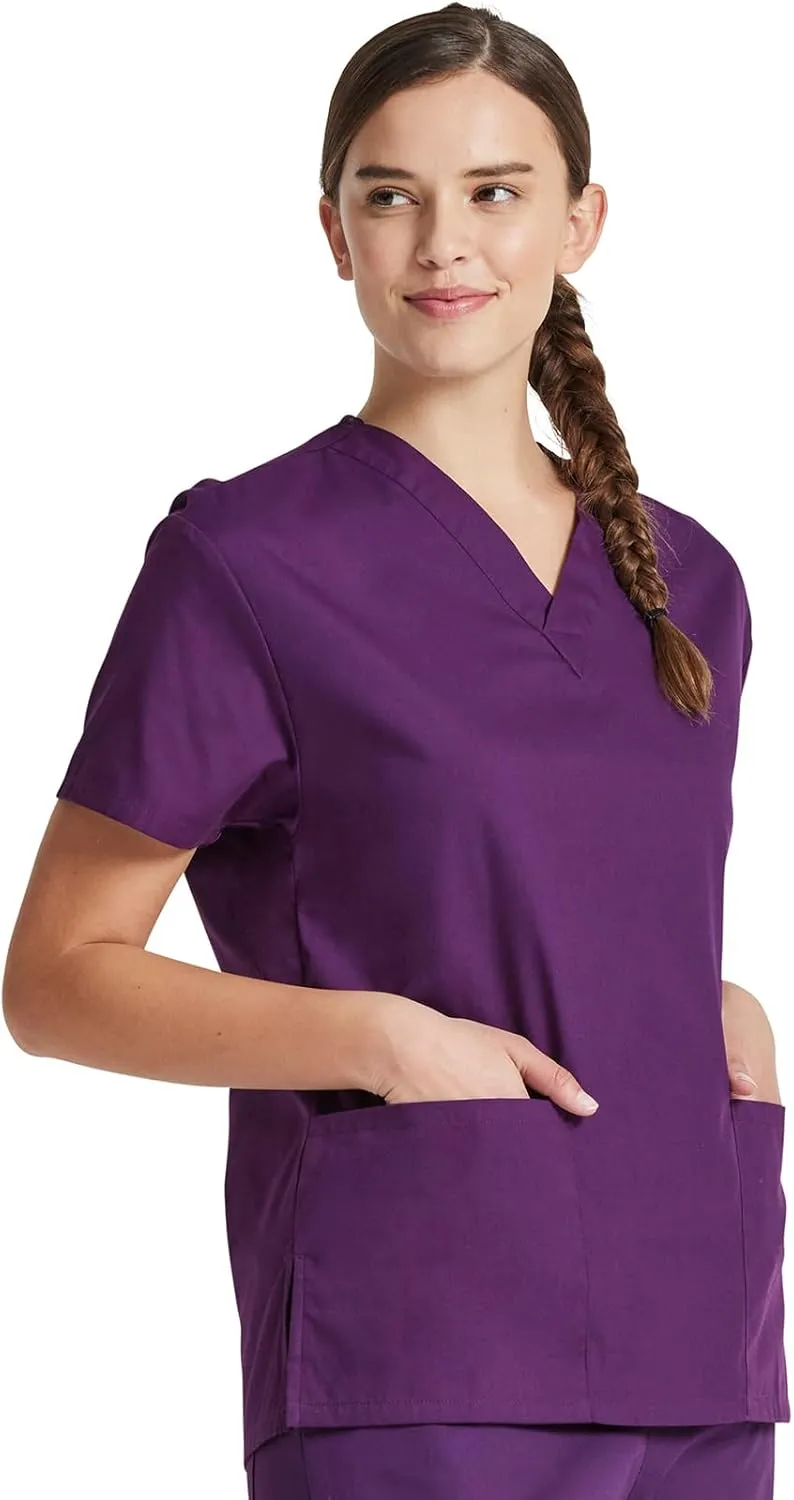 Dickies Women's V-Neck Scrub Top with 3 Pockets and Side Vents - 86706