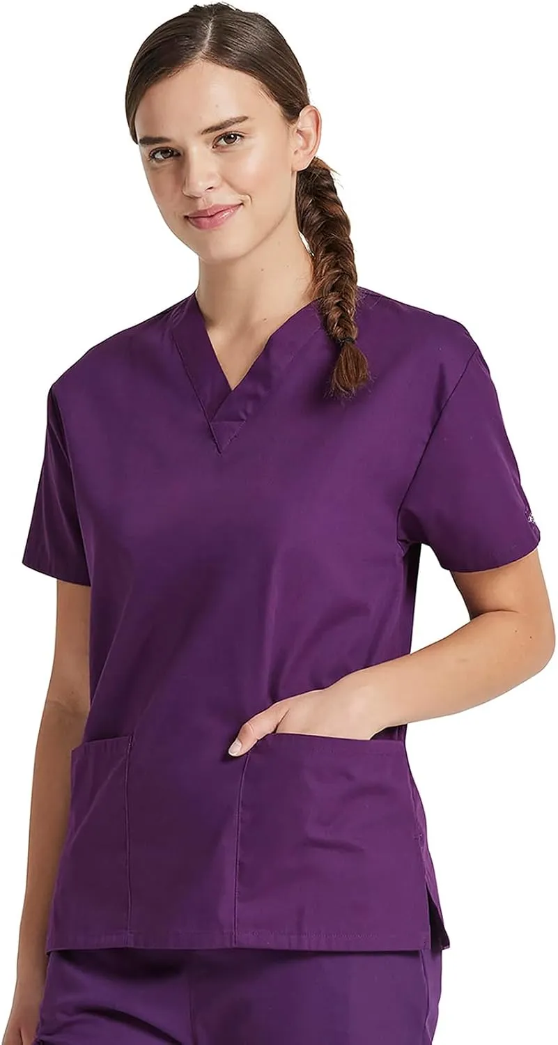 Dickies Women's V-Neck Scrub Top with 3 Pockets and Side Vents - 86706