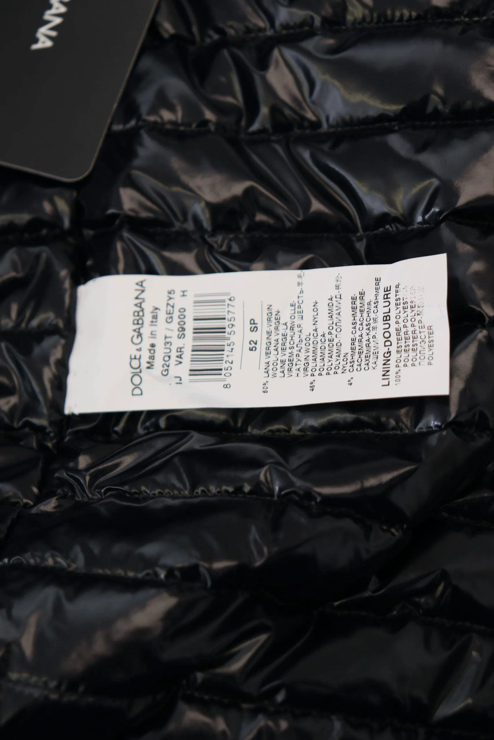 Dolce & Gabbana Black Wool Collared Full Zip Jacket