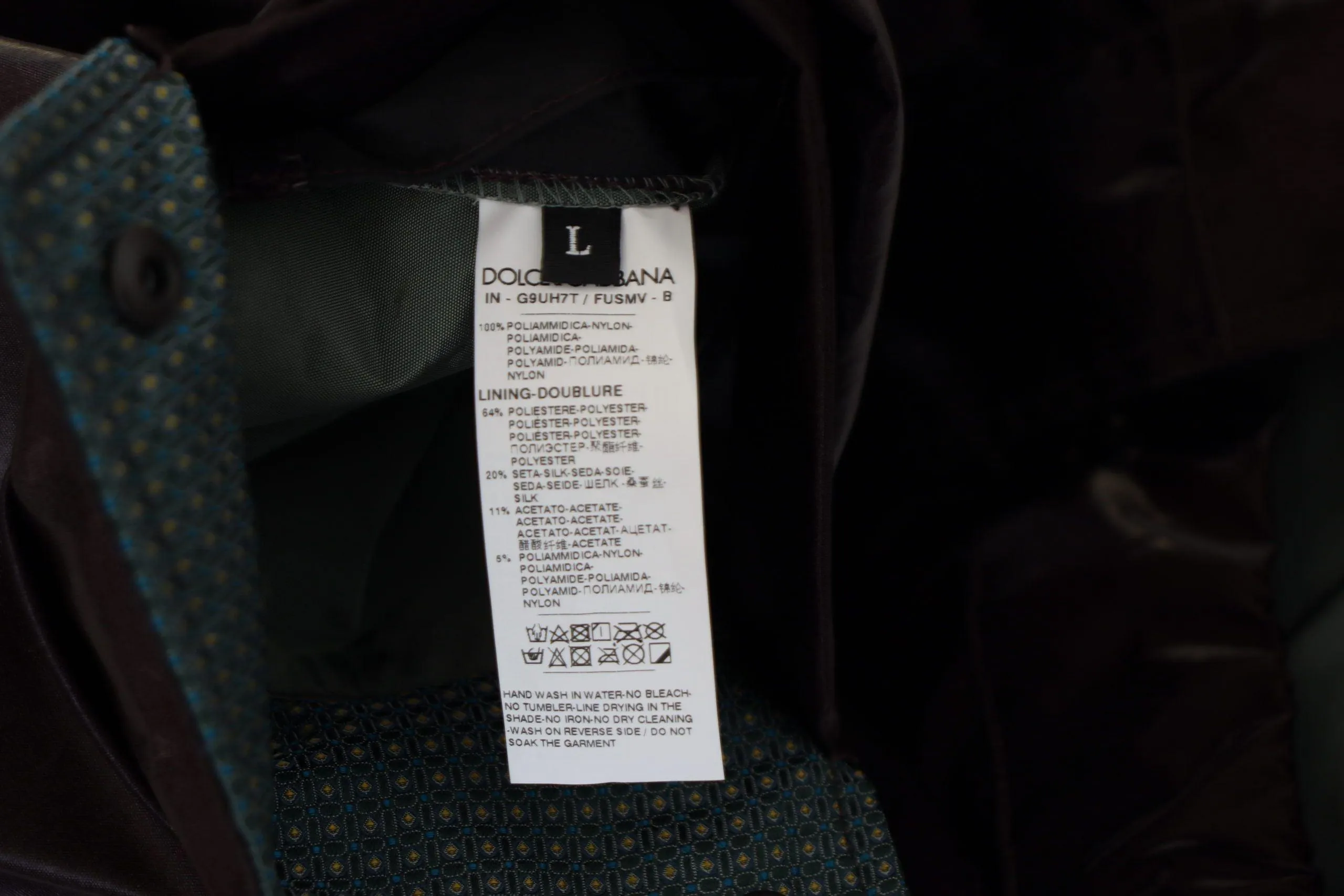 Dolce & Gabbana Bordeaux Nylon Collared Men Coat Jacket