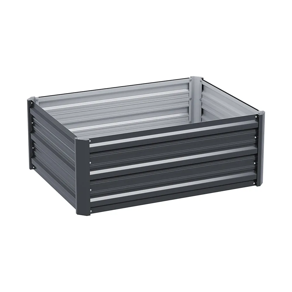Durable Galvanized Raised Garden Bed, 80x60x30cm - Greenfingers