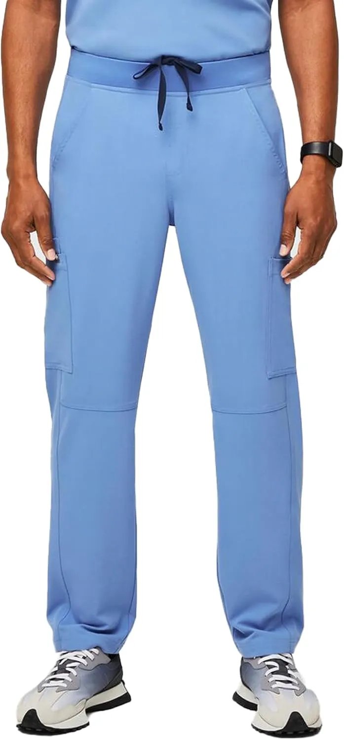 FIGS Axim Cargo Scrub Pants for Men  Classic Fit, Straight Leg, 7 Pockets, 4-Way Stretch, Anti-Wrinkle Mens Scrub Pants