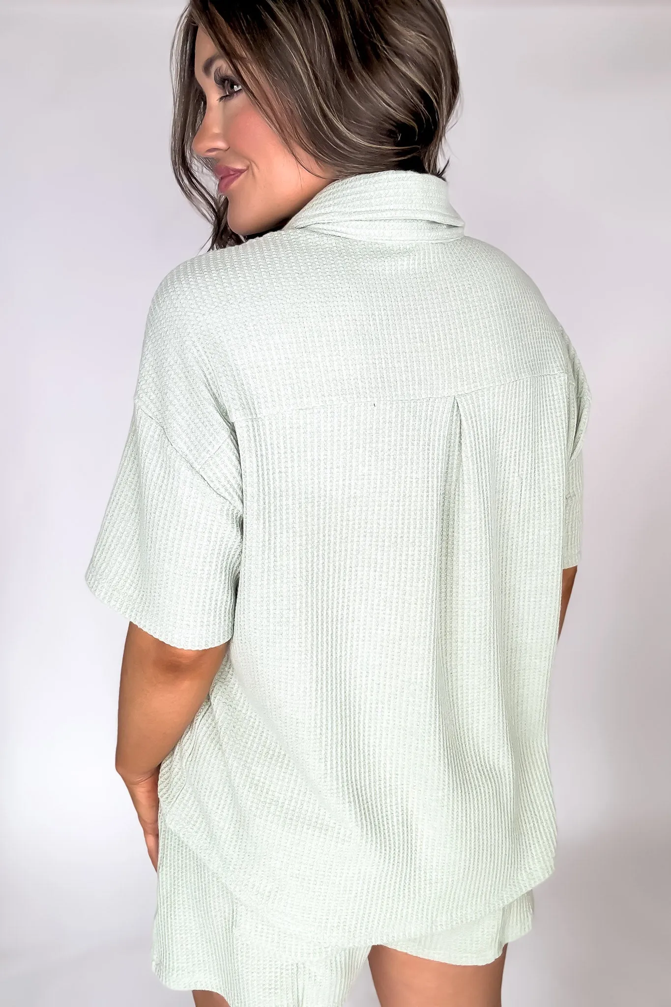 Fun People Light Sage Detail Top