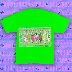 Gecko Boardroom 1989 Neon Green (Single Stitch) Tee