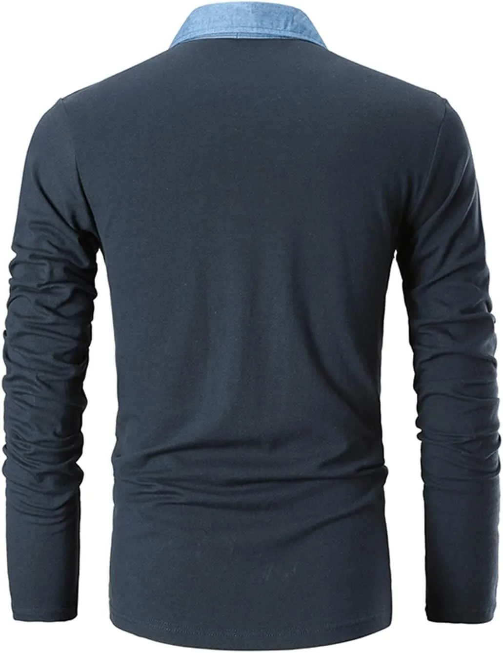 GHYUGR Men's Long Sleeve Polos Contrasting Colors Design Golf T-Shirt Casual Polo Shirts