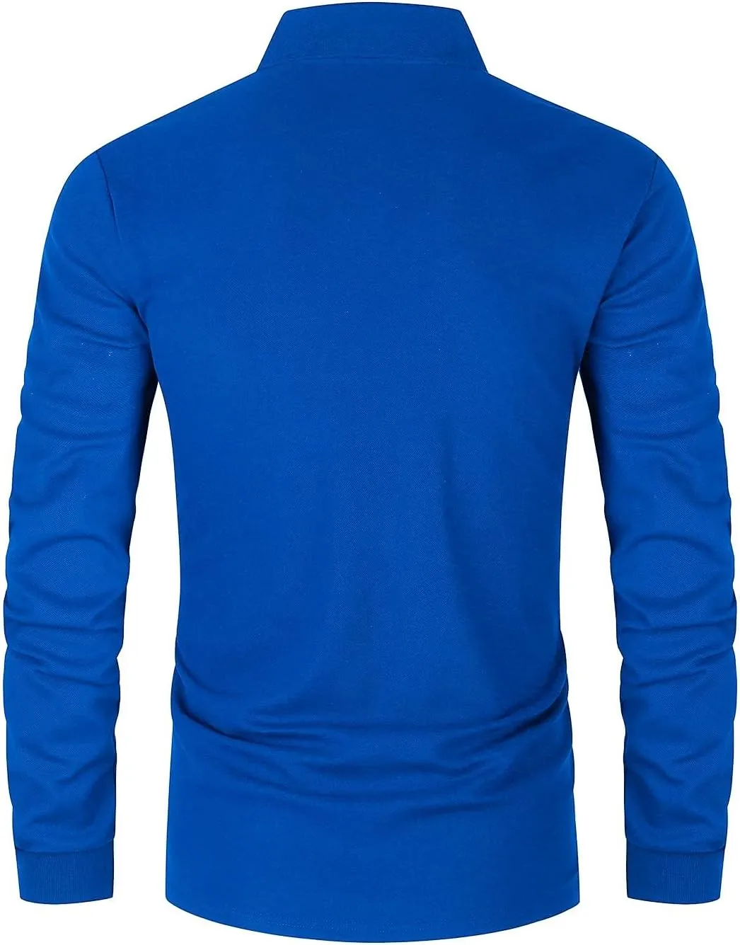 GHYUGR Men's Long Sleeve Polos Contrasting Colors Design Golf T-Shirt Casual Polo Shirts