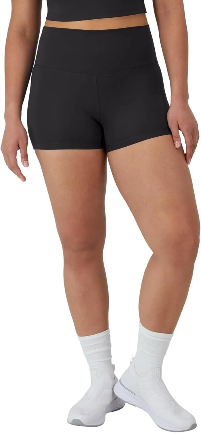 Hanes Women's Moves Bike, Soft & Stretchy Workout Shorts with Interior Pocket, Moisture-Wicking, 3 Or 7" Inseam