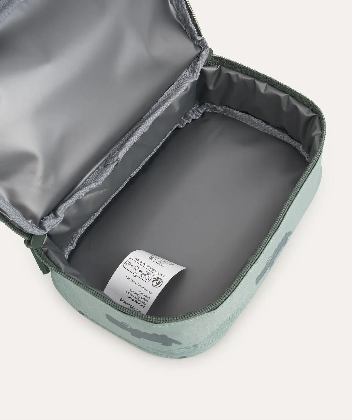 Kiddish Insulated Lunch Bag - Green Croco