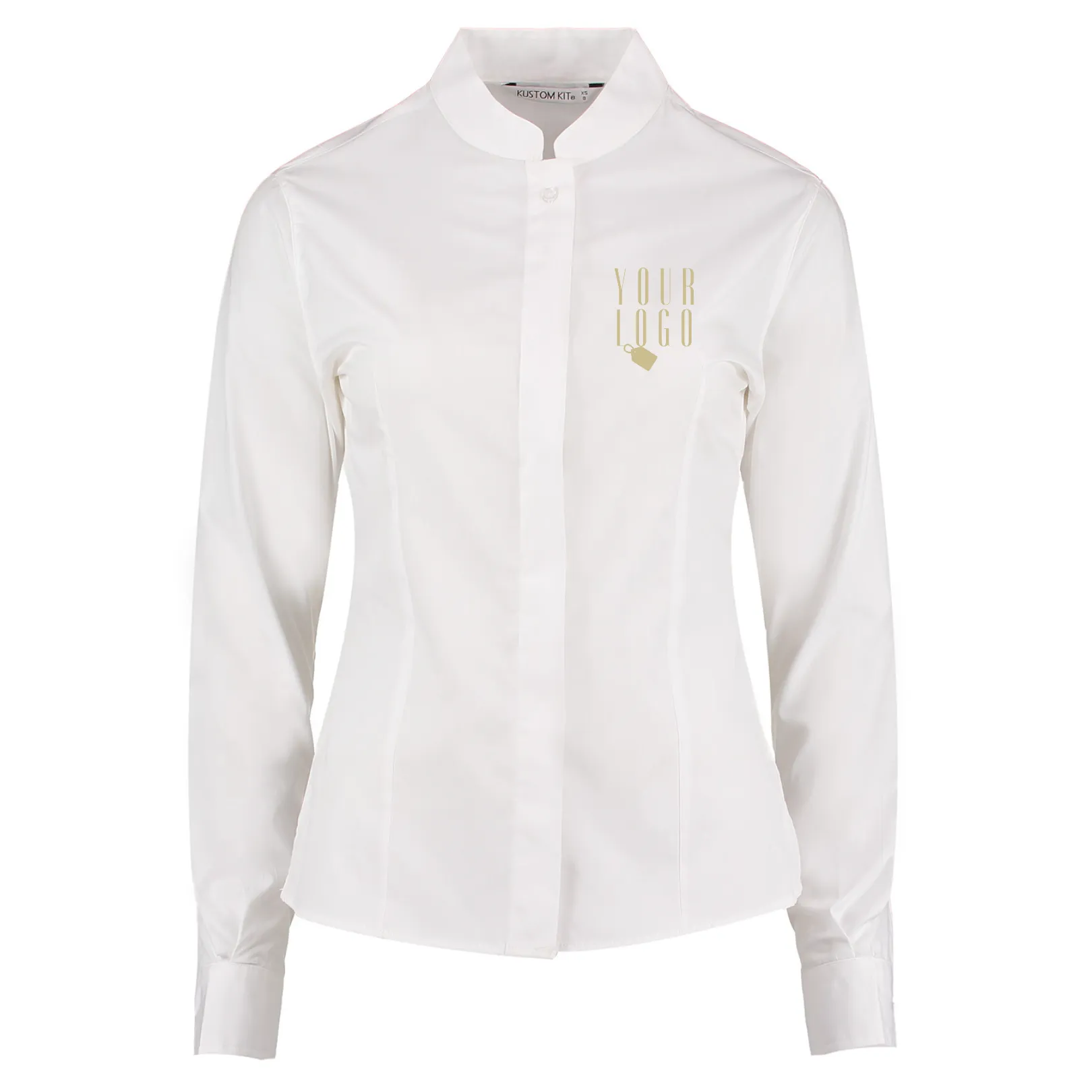 KK Women's Mandarin Collar Long Sleeve Shirt