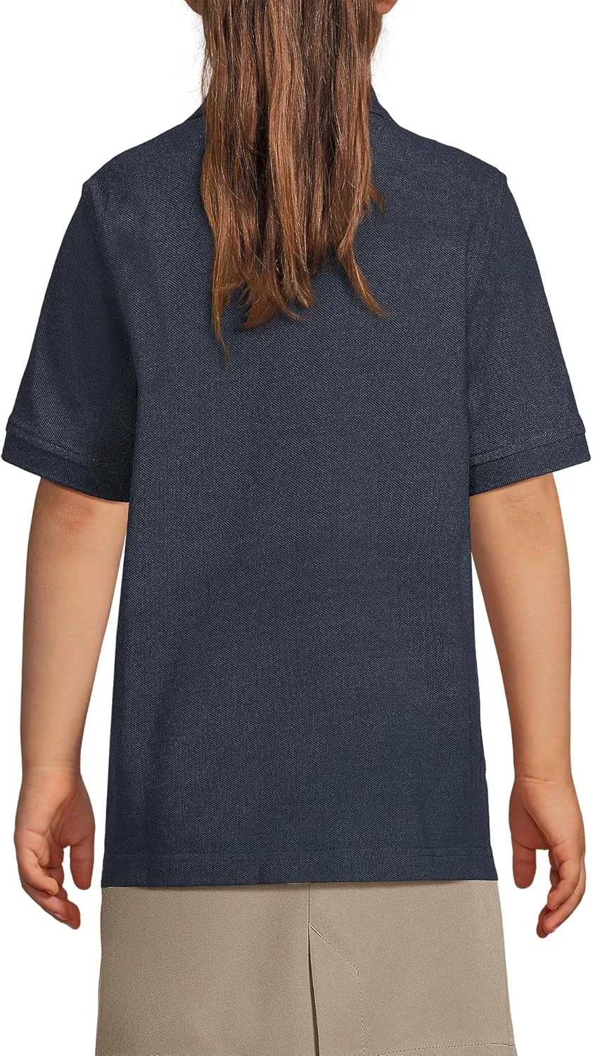 Lands' End School Uniform Kids Short Sleeve Mesh Polo Shirt
