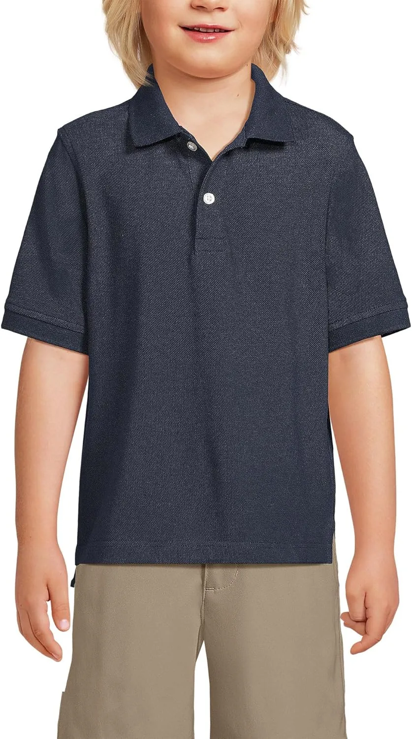 Lands' End School Uniform Kids Short Sleeve Mesh Polo Shirt