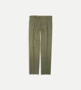 Lovat Cotton Drill Single Pleat Trouser