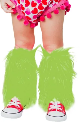 MBMSHEGH Kid Girl Faux Fur Leg Warmers Solid Color Soft Cozy Fuzzy Boot Cuff Cover Party Costumes Winter Clothes