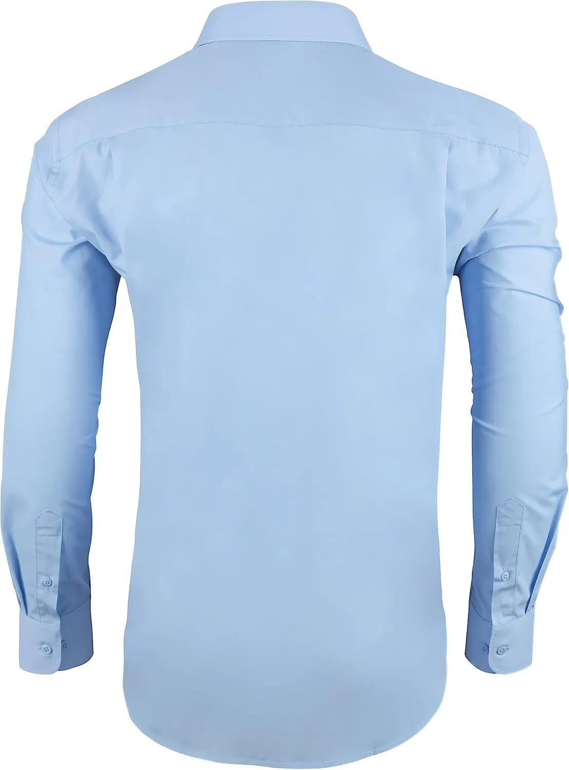 Men's Dress Shirt Regular Fit Long Sleeve Wrinkle-Resistant Business Formal Solid Button Down Shirts with Pocket
