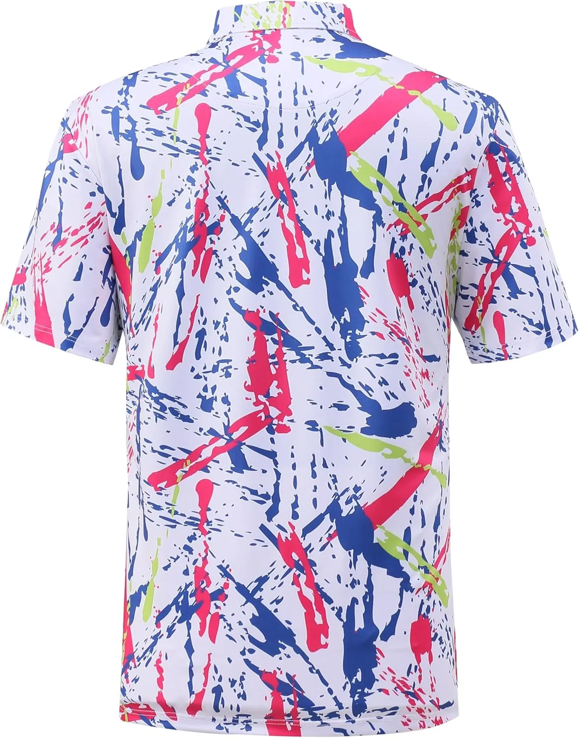 Mens Dry Fit Athletic Golf Polo Shirts Short Sleeve Moisture Wicking Performance Fabric