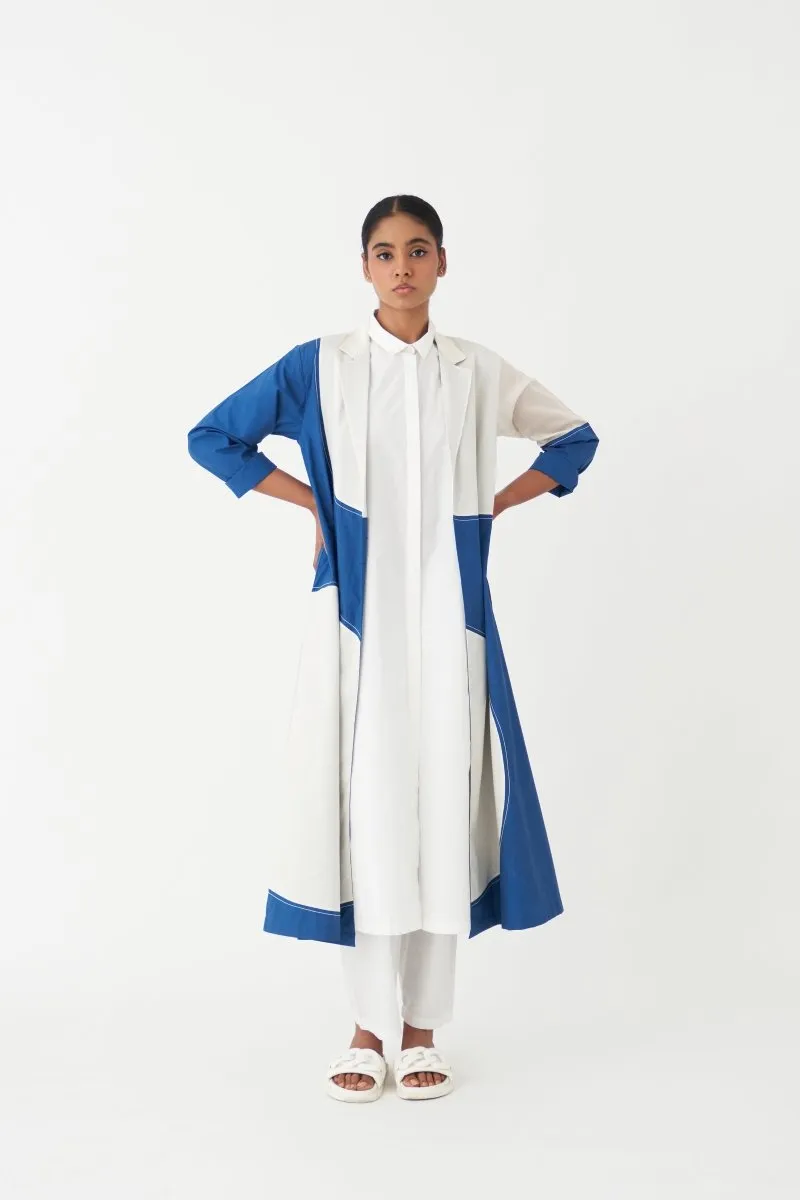 Moon Jacket Co-ord (Set of 3) - Electric Blue and Ivory