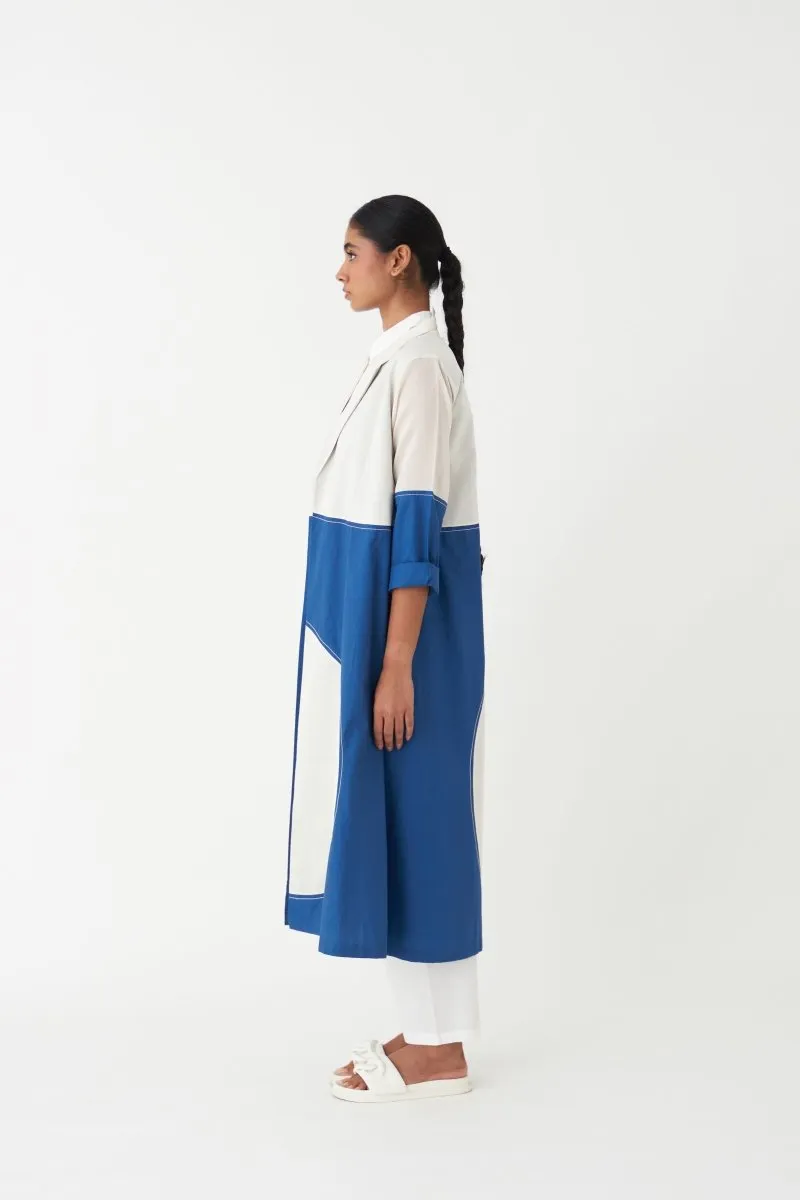 Moon Jacket Co-ord (Set of 3) - Electric Blue and Ivory