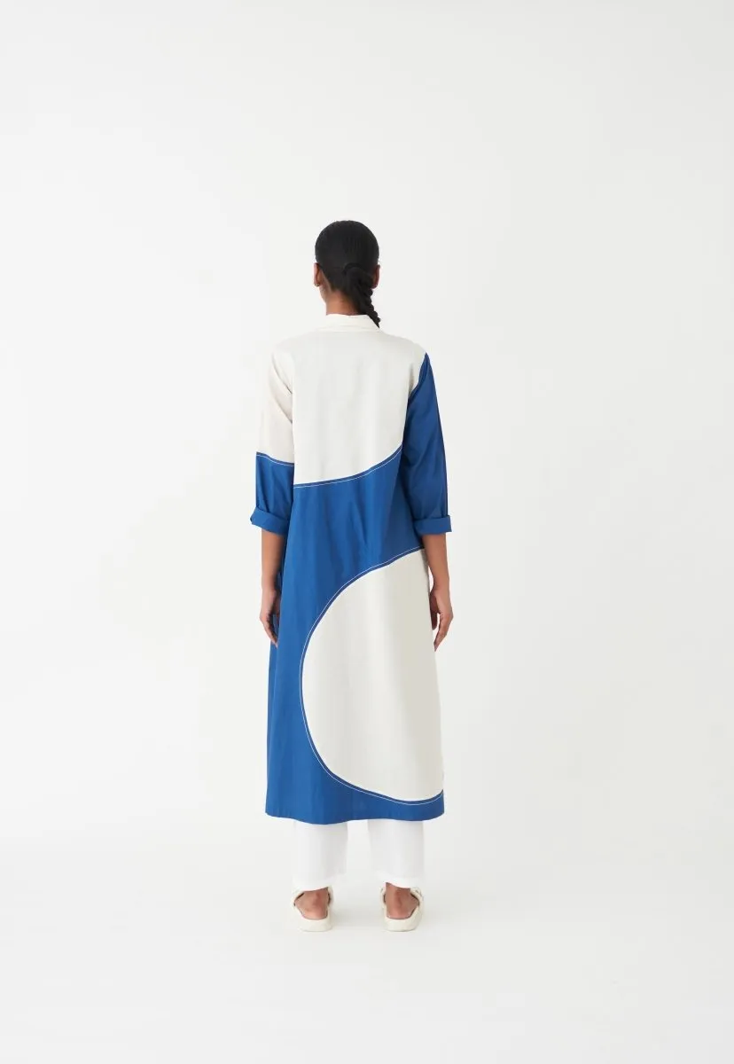 Moon Jacket Co-ord (Set of 3) - Electric Blue and Ivory