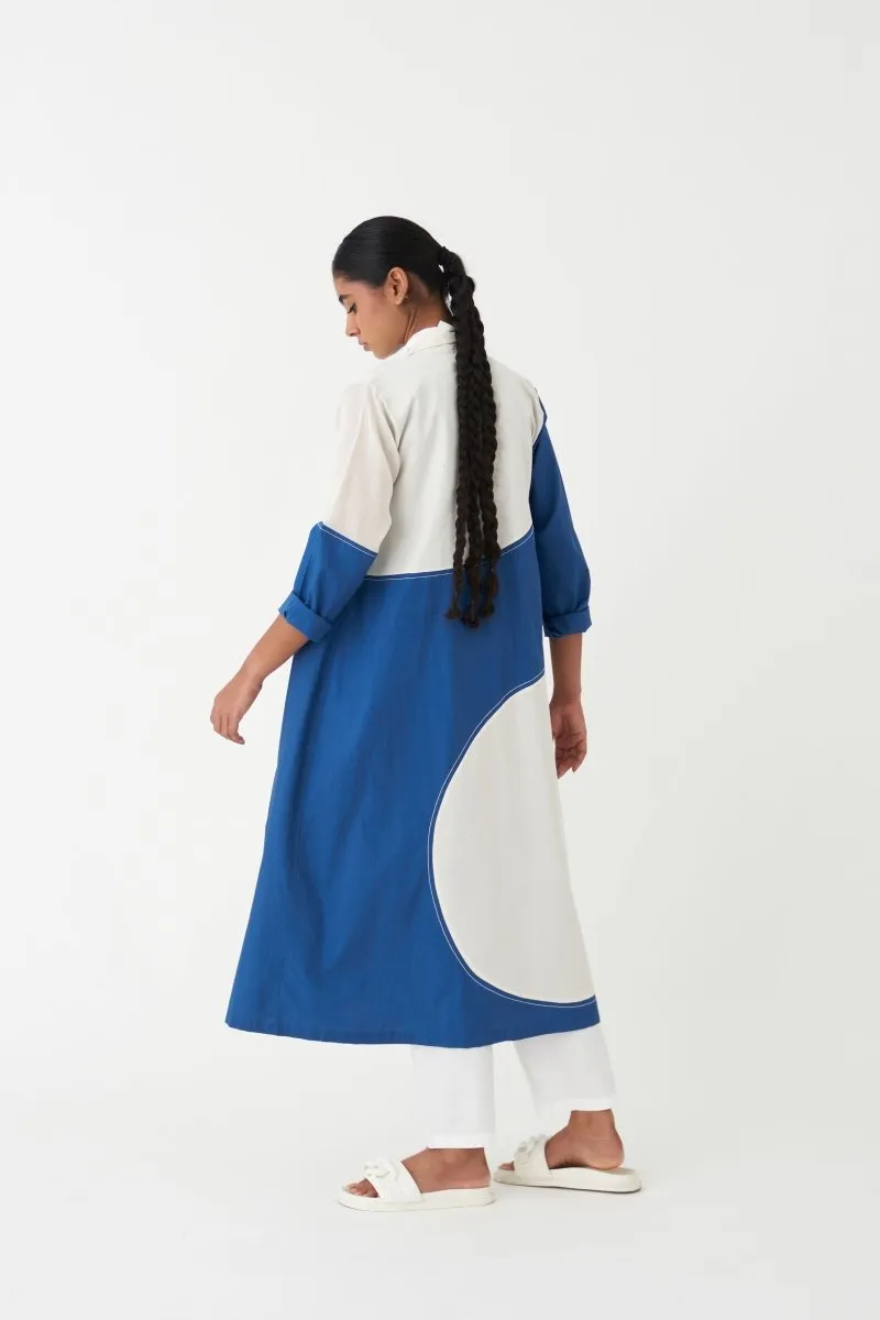Moon Jacket Co-ord (Set of 3) - Electric Blue and Ivory
