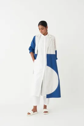 Moon Jacket Co-ord (Set of 3) - Electric Blue and Ivory