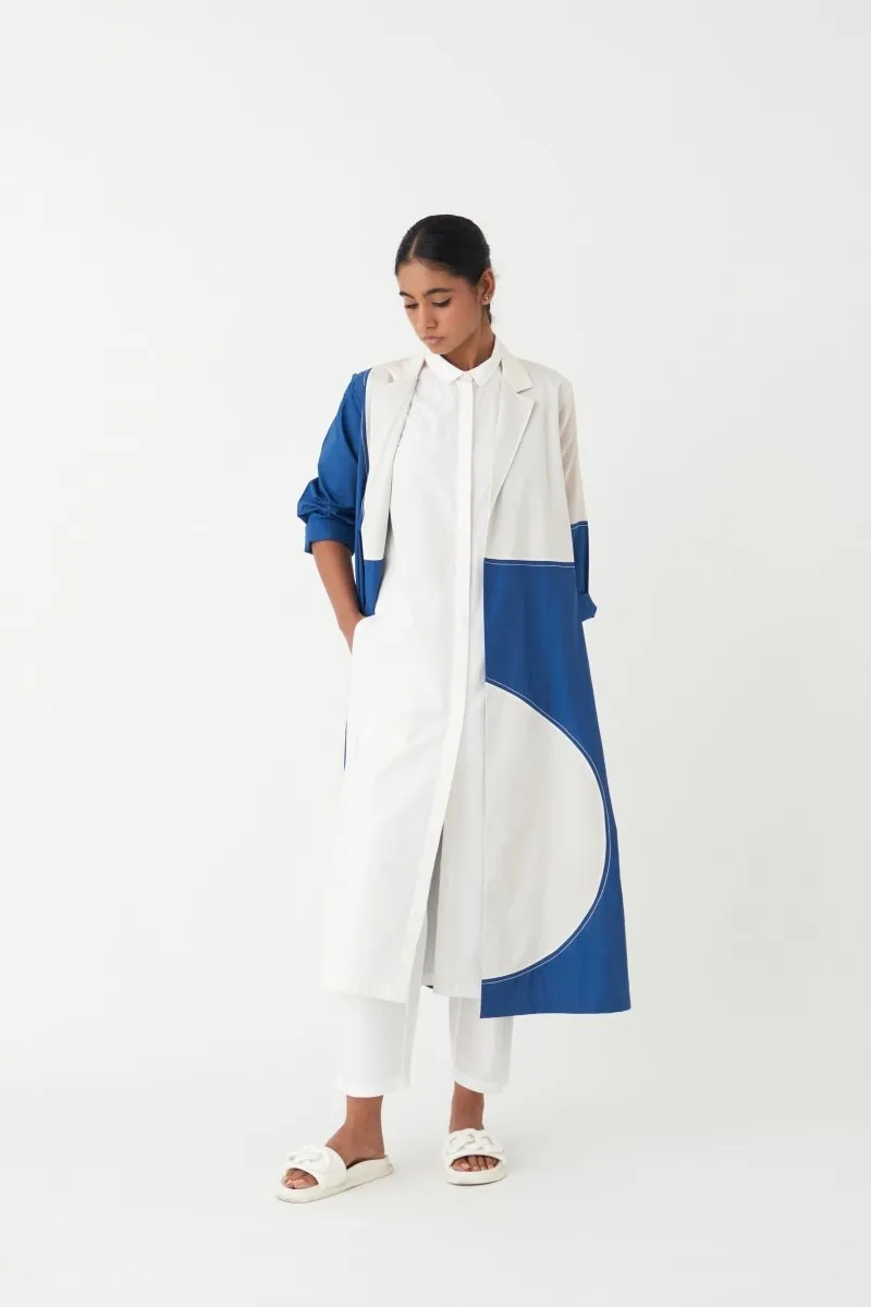Moon Jacket Co-ord (Set of 3) - Electric Blue and Ivory