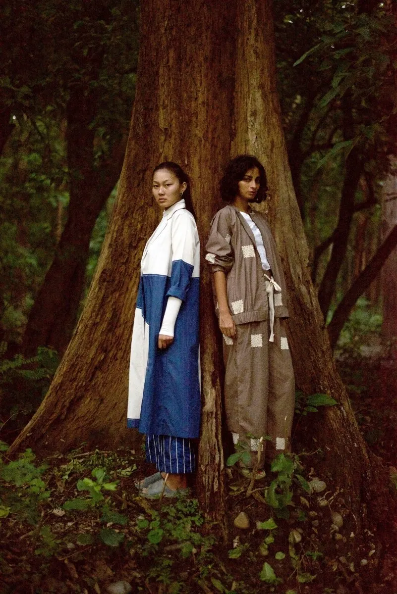 Moon Jacket Co-ord (Set of 3) - Electric Blue and Ivory
