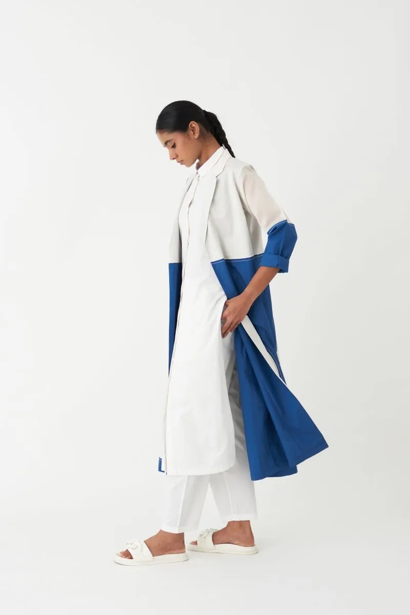 Moon Jacket Co-ord (Set of 3) - Electric Blue and Ivory