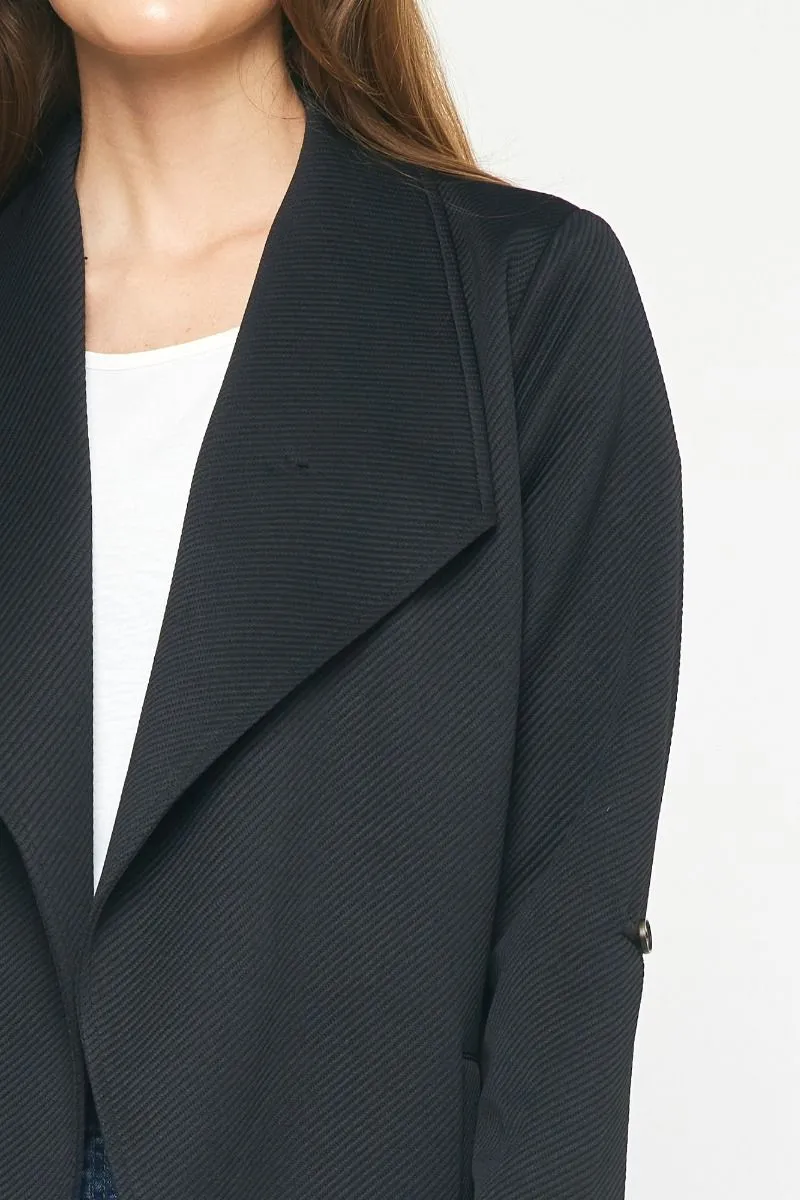Obsessed Black Textured Jacket